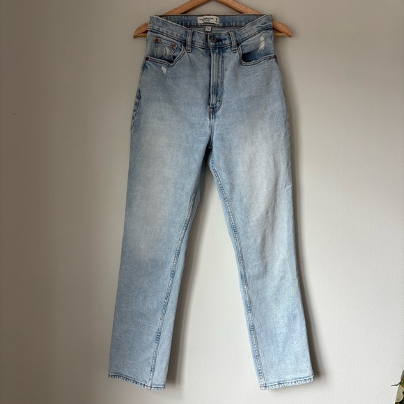 Abercrombie & Fitch The Ankle Straight Ultra High Rise Curve Love - Picture 1 of 3